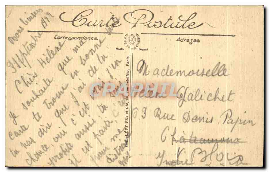 CPA Pornichet Sainte Marguerite Les Rochers Vers Le Phare de Sainte Marc  — Rückseite