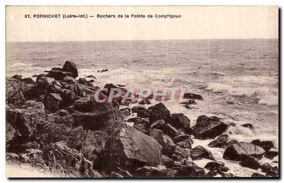 CPA Pornichet Rochers De La Pointe de Congrigoux 