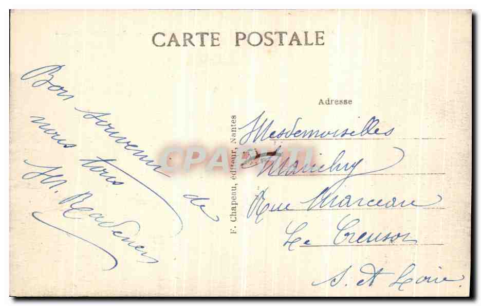 CPA Pornichet Cote de Congrigoux Un Jour de Tempete — Rückseite