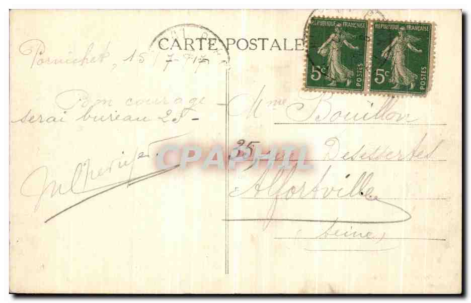 CPA Pornichet Cote de Congrigoux Un Jour de Tempete  — Rückseite