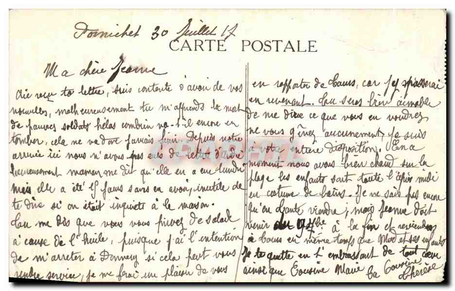 CPA Pornichet Etude de Vagues Sur Les Rochers a Congrigoux  — Rückseite