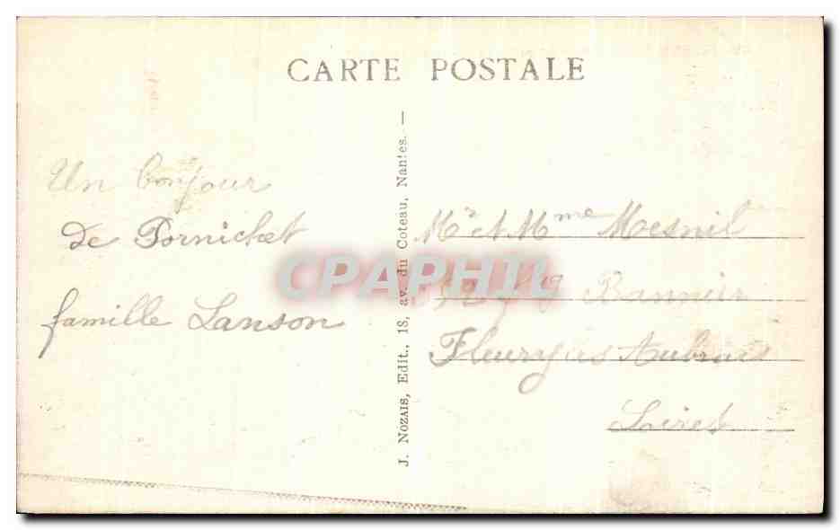 CPA Pornichet Cote d Amour La Plage de La Pointe  — Rückseite