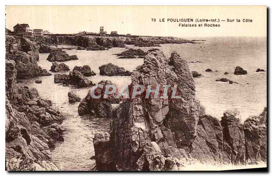 CPA Le Pouliguen Sur La Cote Falaises et Rochers 