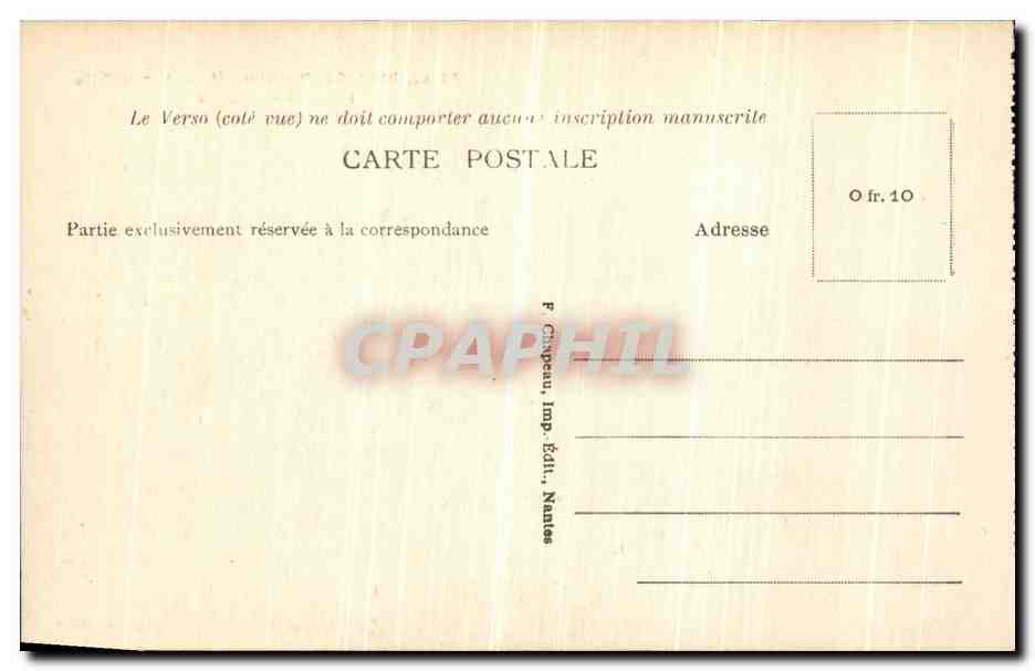 CPA Le Pouliguen Sur La Cote Falaises et Rochers  — Rückseite