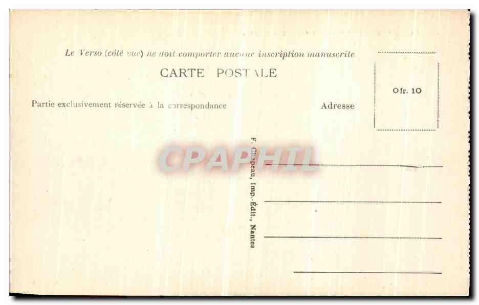 CPA Le Pouliguen Sur La Cote Roches et Rochers  — Rückseite