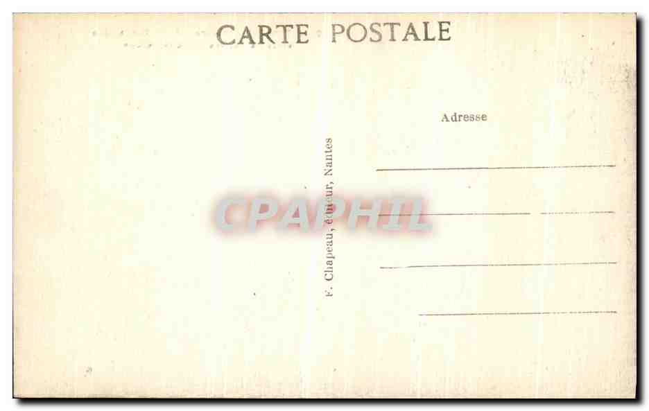Le Pouliguen (Loire-Inf) — Pointe de Falaise - Roche Percée — P. Chapeau, Verlag, Nantes — Rückseite