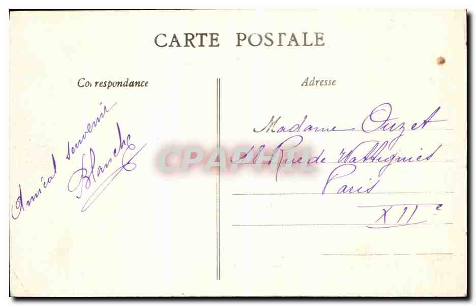CPA Le Pouliguen Rocher de La Grande Cote  — Rückseite