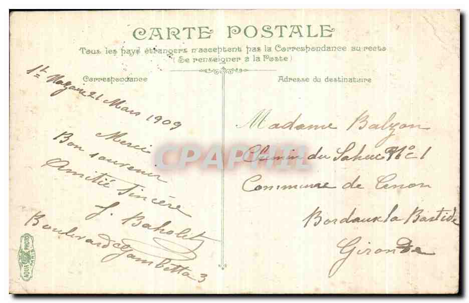 CPA Le Pouliguen La Petite Plage  — Rückseite