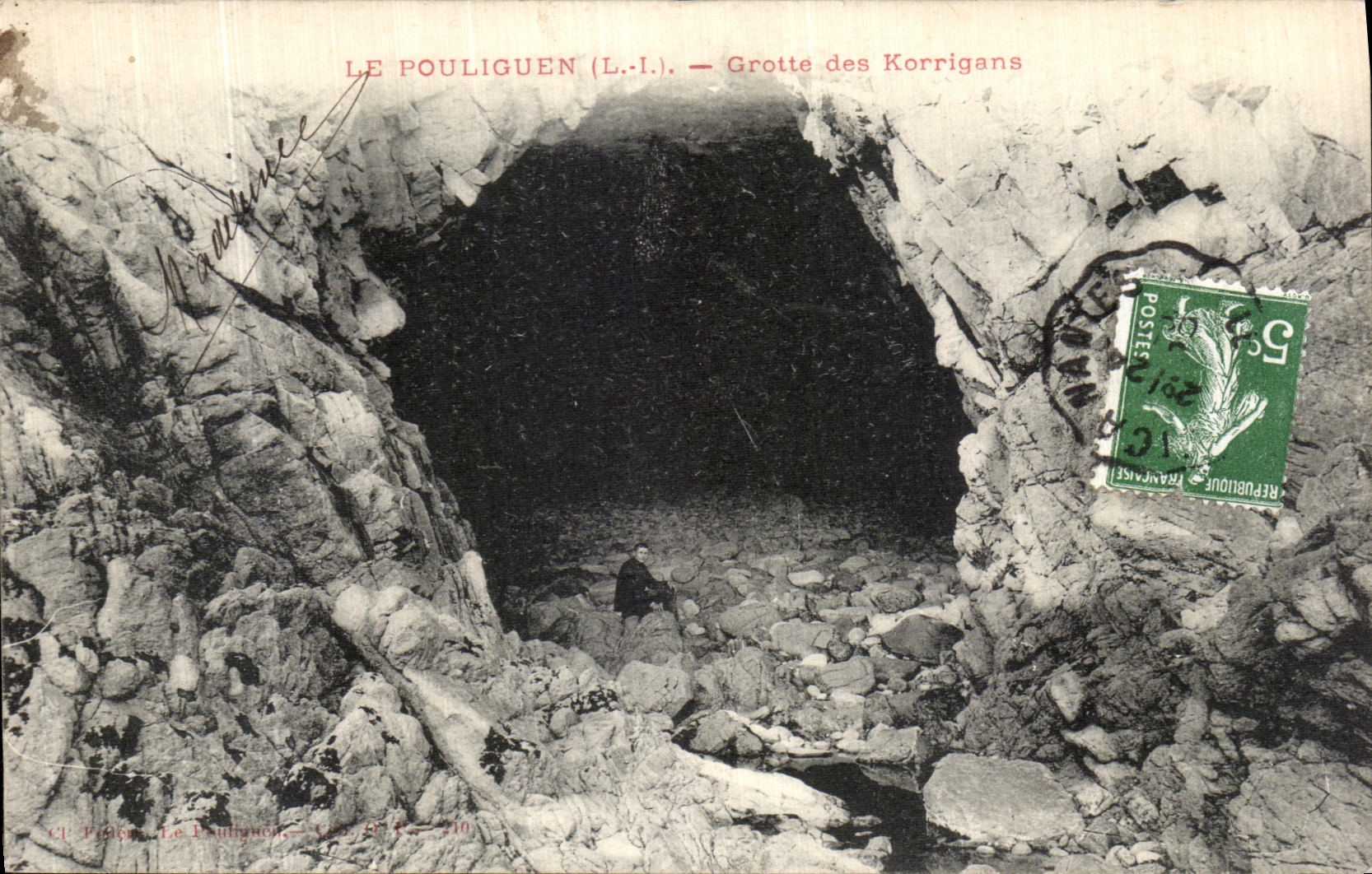 CPA Le Pouliguen Grotte Des Korrigans