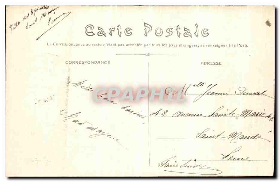 CPA Le Pouliguen Grotte Des Korrigans — Rückseite