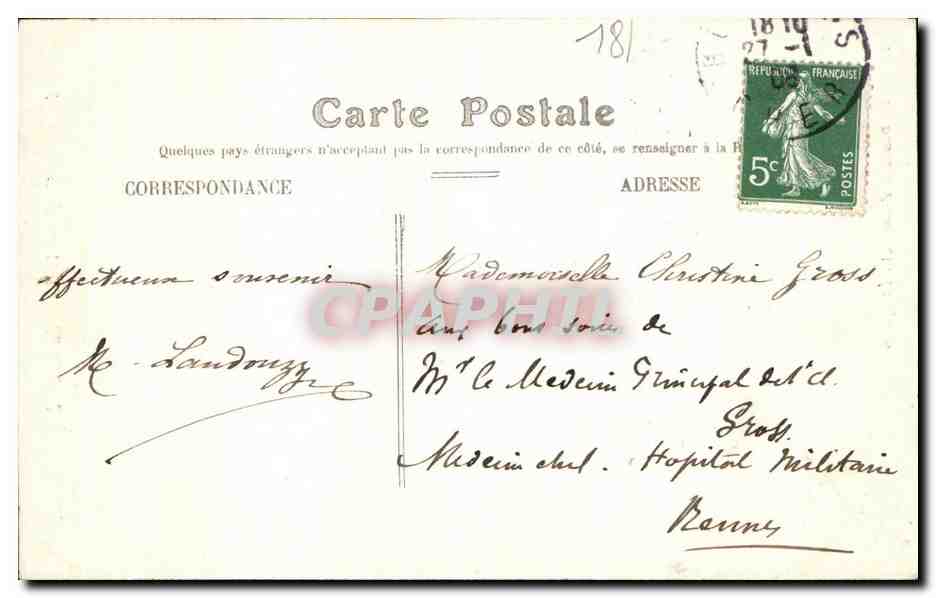 Bourges — Der Innenhof des Palais Jacques-Cœur — Ausgabe der Damen Frankreichs, Chant Vagel — Rückseite