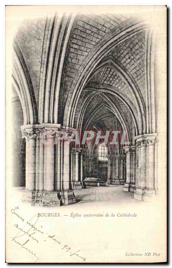 CPA Bourges Eglise Soulerraine De La Cathedrale