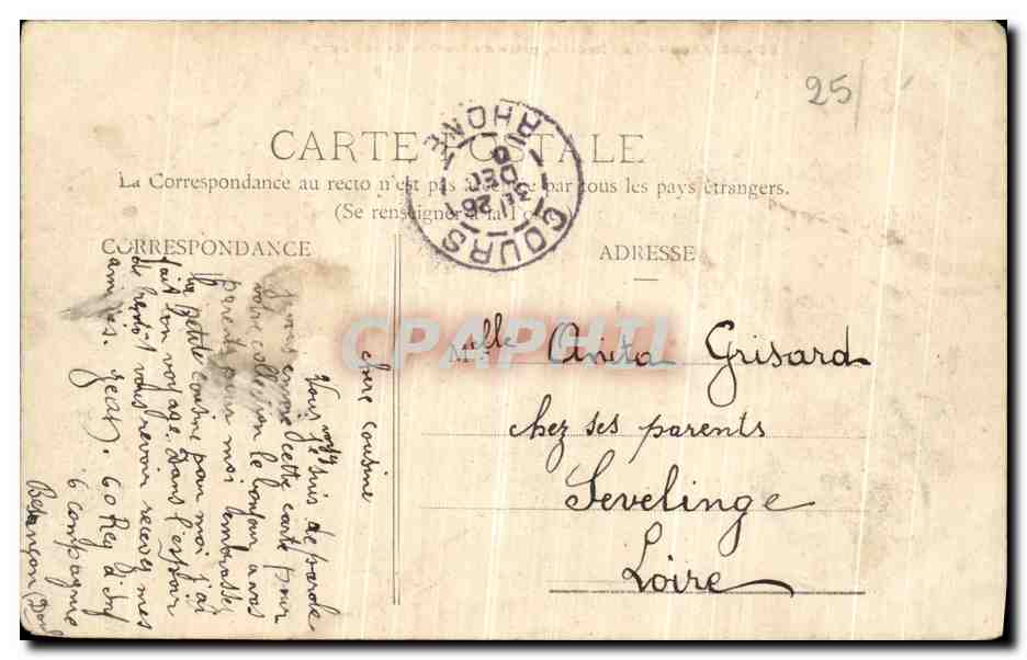 CPA Besancon La Cltadelle prise du Clocher de St pierre — Rückseite