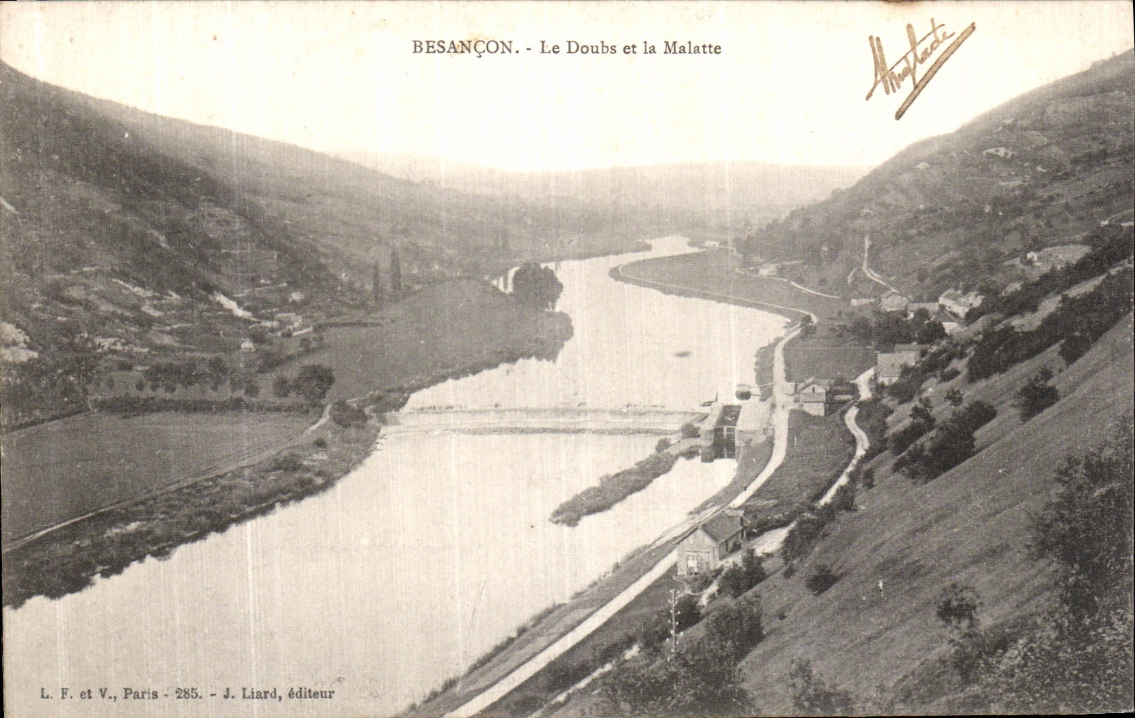 Besançon - Le Doubs et la Malatte — L. F. et V., Paris - 285. - J. Liard, éditeur