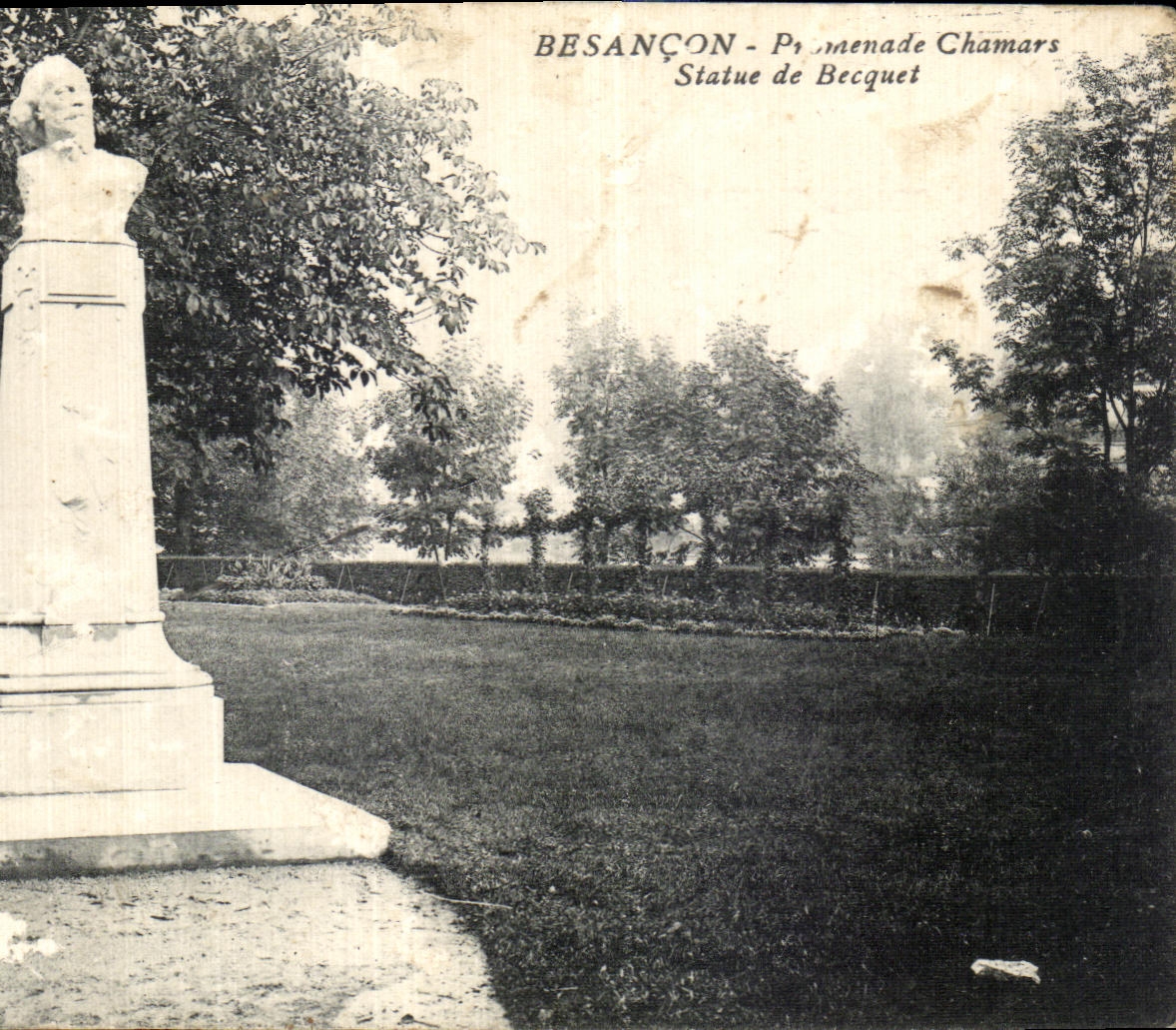 Besançon - Promenade Chamars - Statue de Becquet