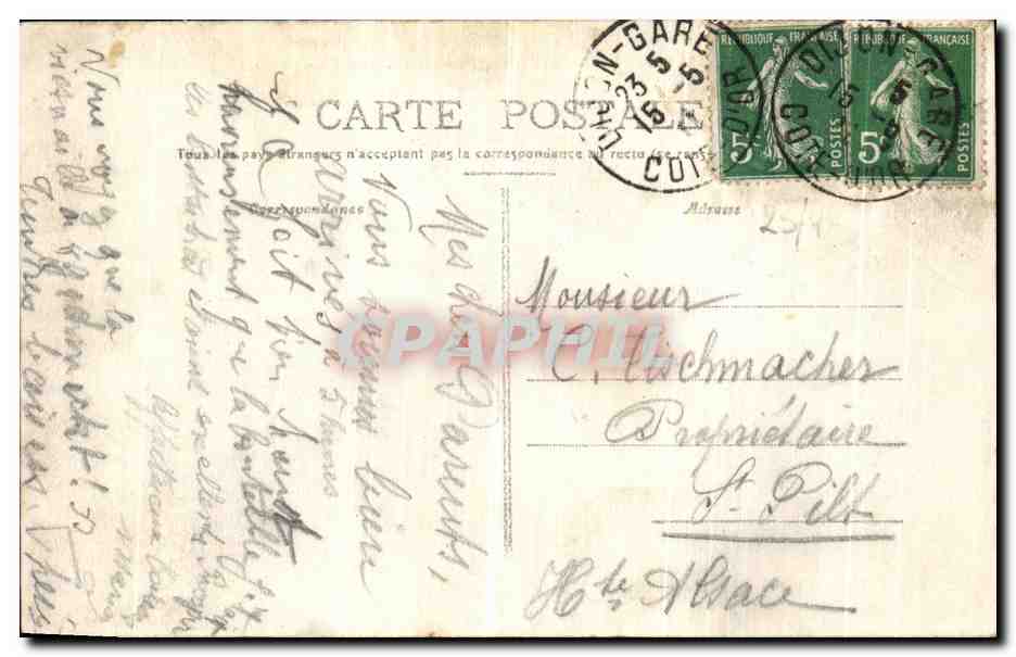 CPA Besancon Vue generale Les Chaprais — Rückseite