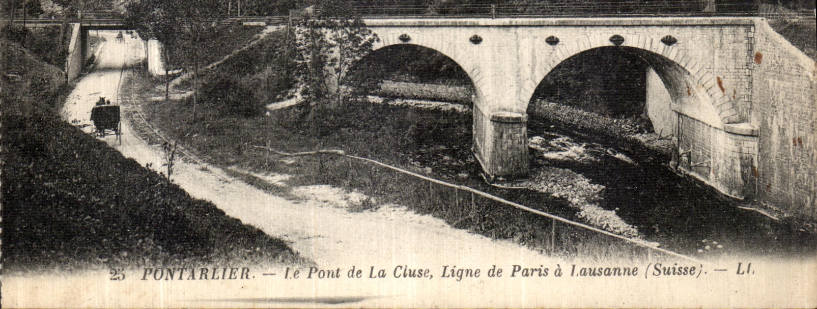 CPA Pontarlier Le Pont de La Cluse Ligne de Paris a Lausanne 