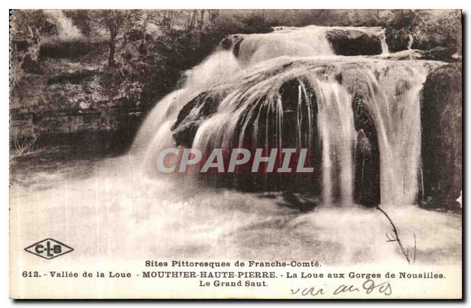 CPA Mouthier Haute Pierre La Loue aux Gorges de Nouailles Le grand saut