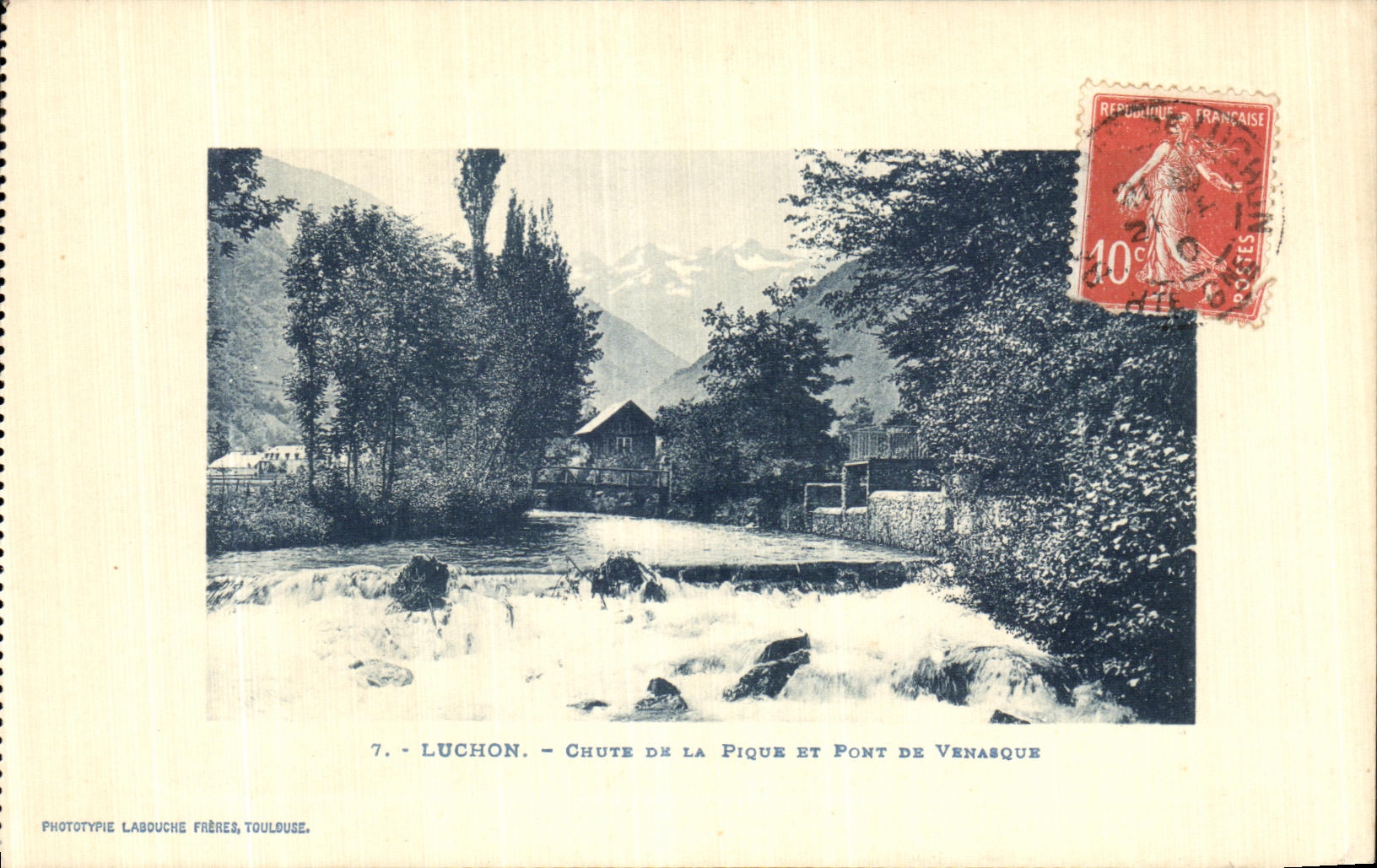 CPA Luchon Chute De La Pique Et Pomt De Vennasque
