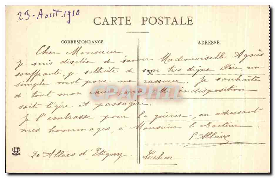 CPA Luchon Chute De La Pique Et Pomt De Vennasque — Rückseite