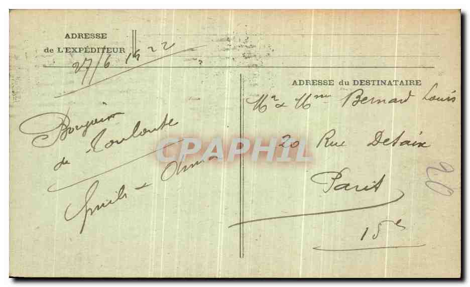 Toulouse - Statue de Riquel — Edit Bayard, n°69 — Verso
