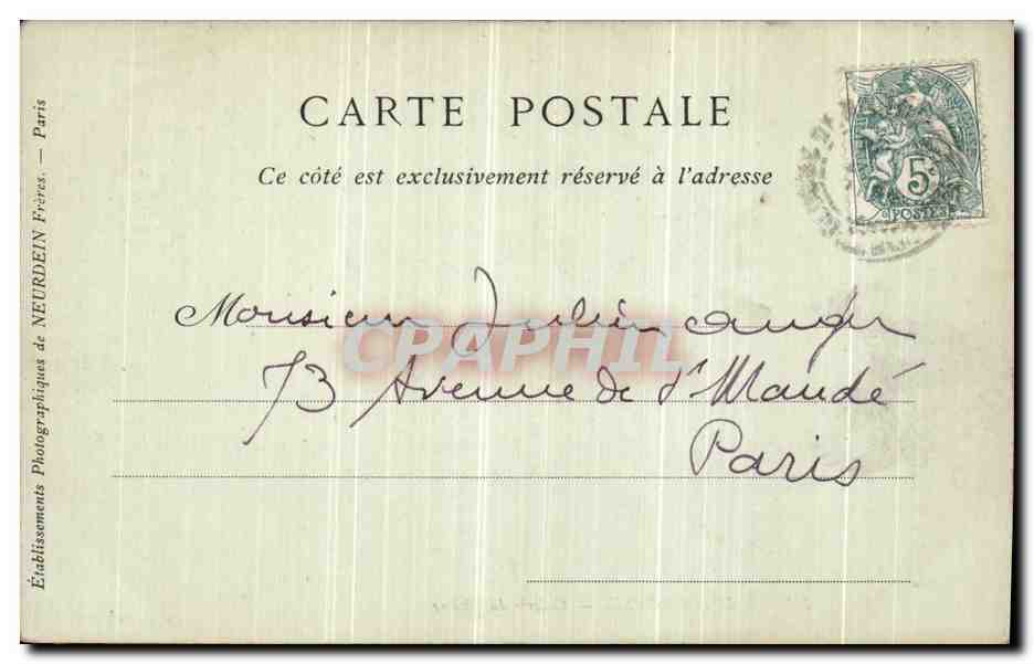 CPA Toulouse Galerie du Cloitre  — Verso