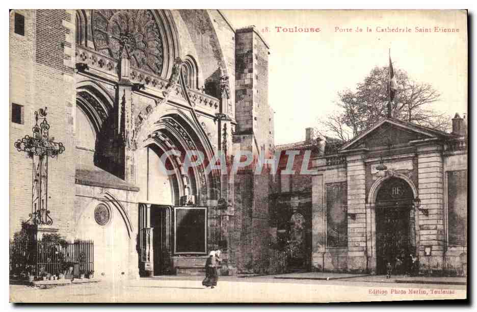 Toulouse — Tor der Kathedrale Saint-Étienne — Photo Merlin Edition, Toulouse