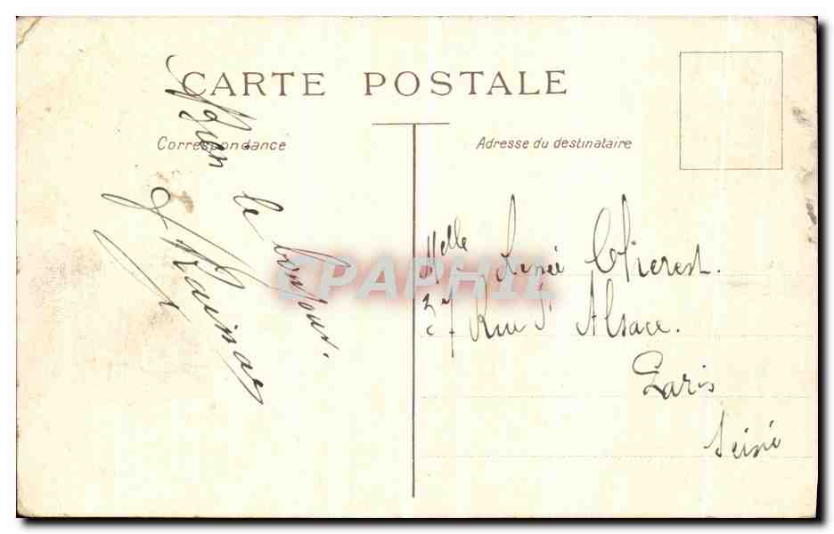 CPA Montpellier Place de La Comedie Et Square de La Gare De Palavas — Verso