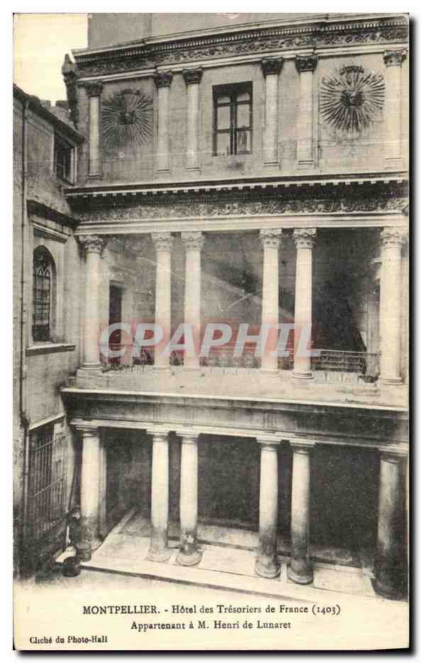 Montpellier - Hôtel des Trésoriers de France (1403) - Appartenant à M. Henri de Lunaret