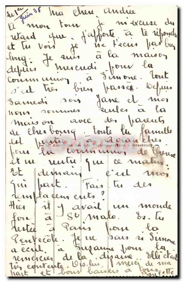 St-Malo - La Digue en tiempo malo — Cl. Thouault, n° 140 — Reverso