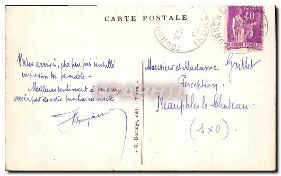 Tournon-Saint-Martin (Indre) — Le Moulin vue prise du pont — R. D. — Rückseite