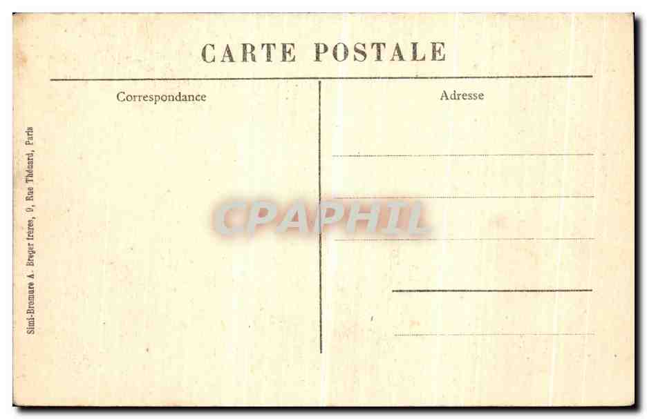 CPA Paris Hotel Continental Grande Chambre Rivoli — Rückseite