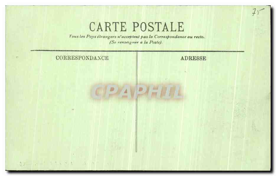 CPA Paris Entree de l Elysee — Verso