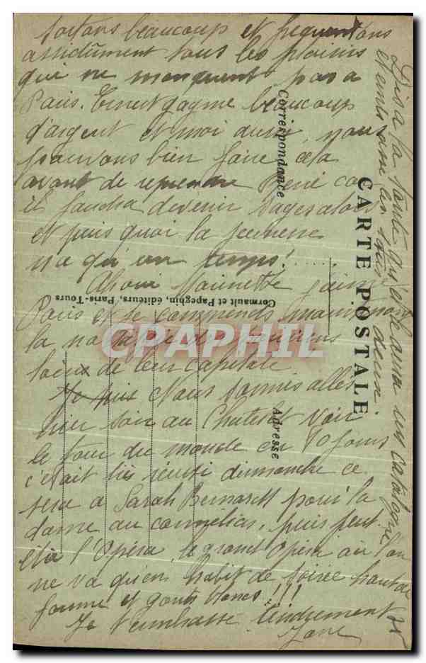 CPA Paris L Arc de Triomphe et la Place de l Etoile — Rückseite
