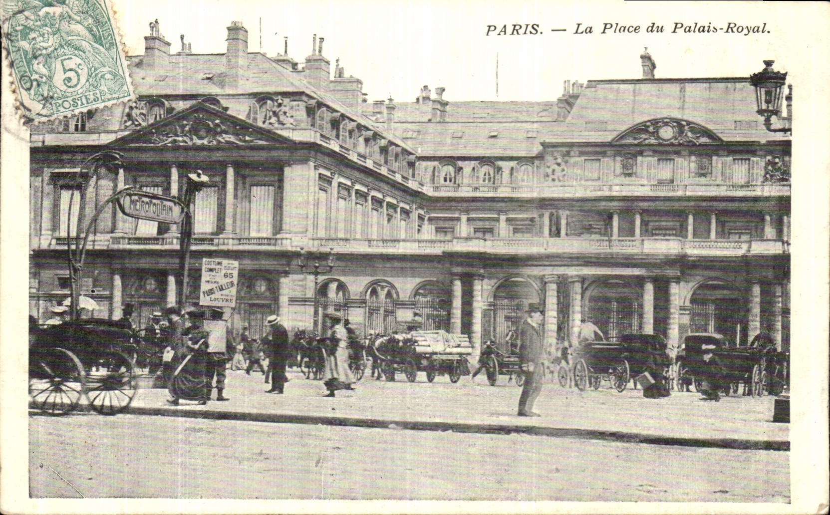CPA Paris La Place du Palais Royal Metro