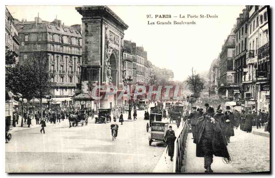 CPA Paris La Porte St Denis Les Grands Boulevards