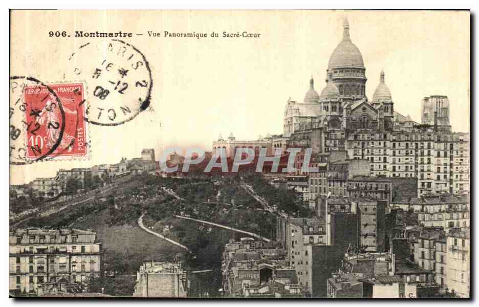 CPA Montmartre Vue Panoramique du Sacre Coeur Paris 