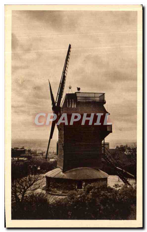 CPA Moulin De La Galette Moulin Historique du Le dernier Moulin a vent de Paris sis a Montmartre