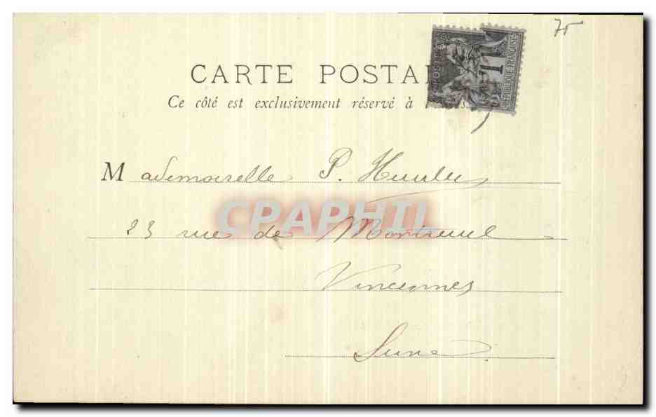 CPA Paris Viaduc d Auteuil Peniche Chocolat Schard — Rückseite