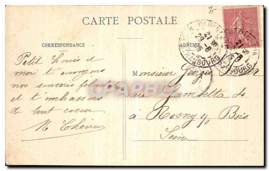 CPA Paris Mairie du 1er Arrondissement Eglise St Germain l Auxerrois — Verso