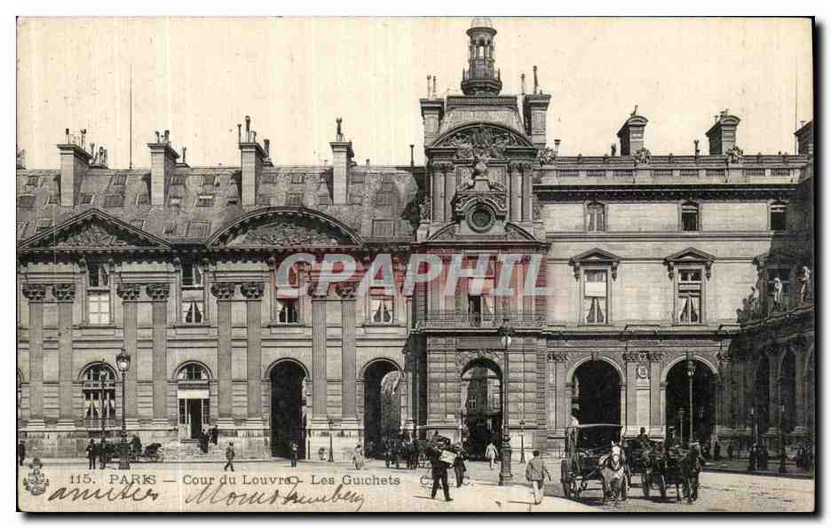 CPA Paris Cour du Louvre Les Guichets