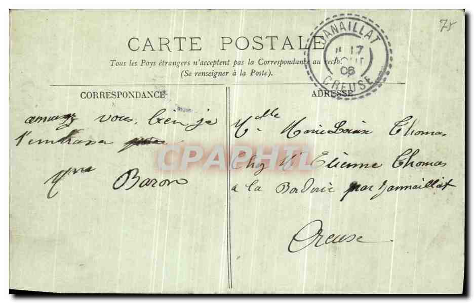 CPA Paris L Ecole Polytechnique — Rückseite