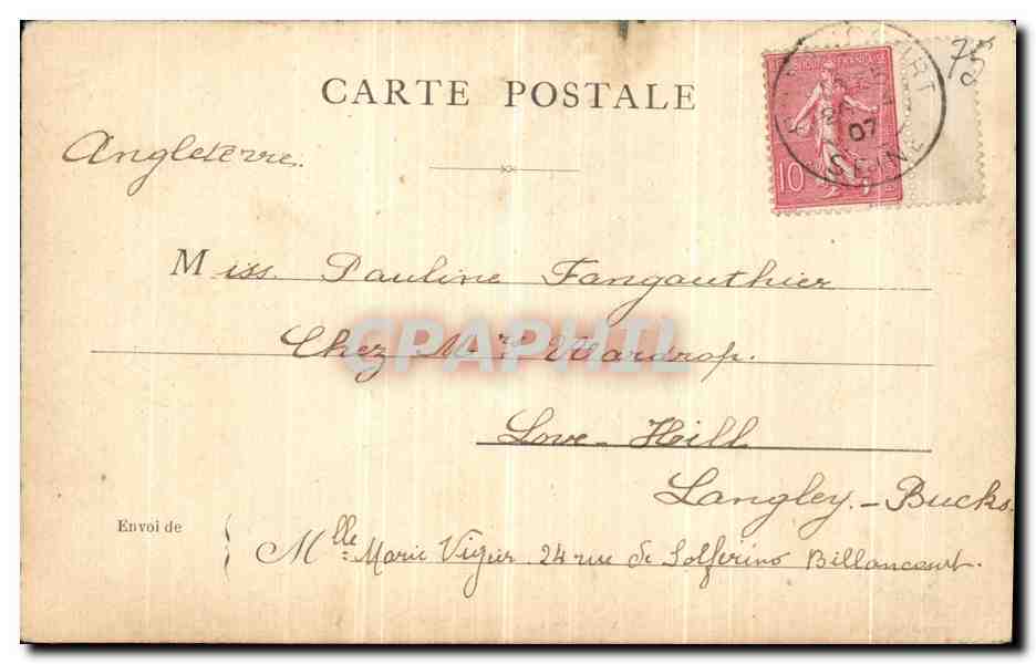 CPA Paris L Allee Des Accacias — Rückseite