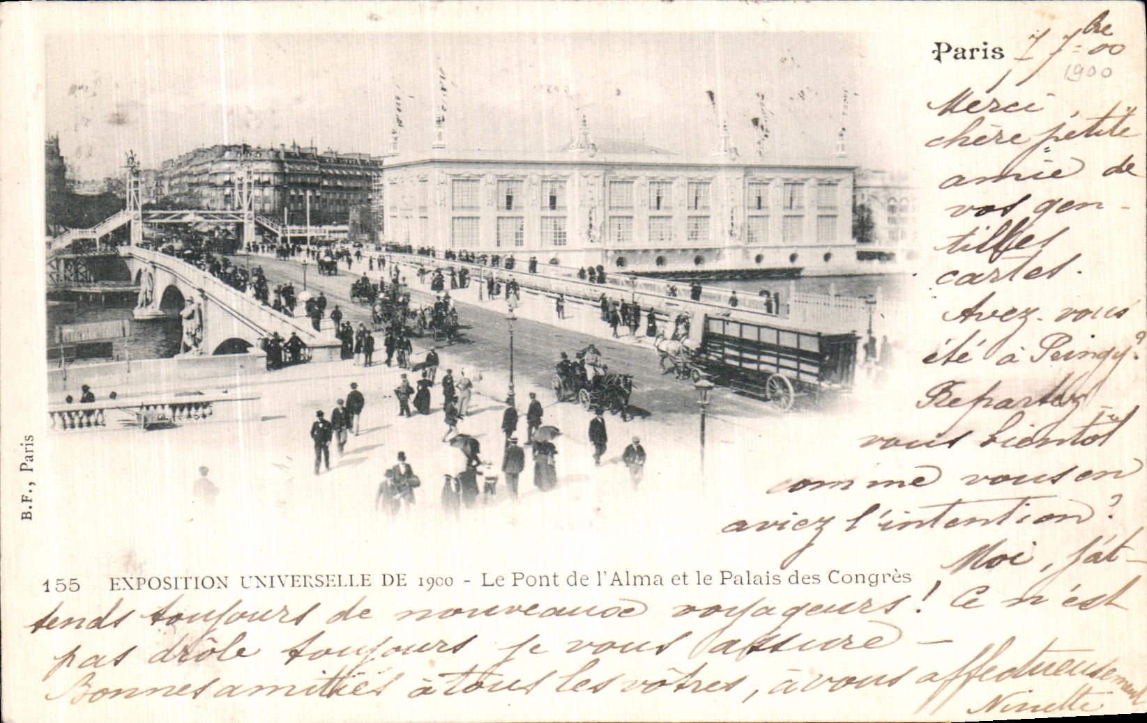 CPA Exposition Universelle De 1900 Le Pont de l Alma et le Palais des Congres