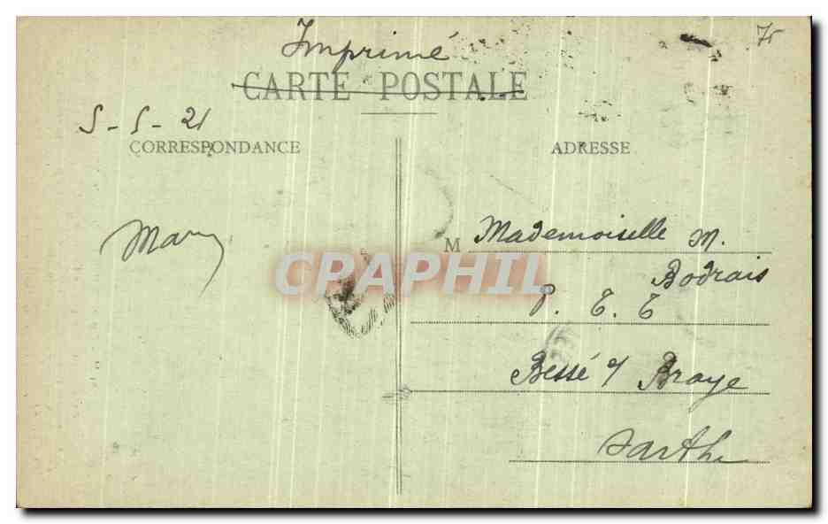 CPA Tout Paris Arc de Triomphe pris de l Avenue des Champes Elysees — Rückseite