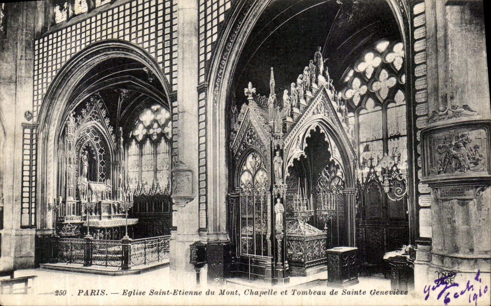 CPA Paris Eglise Saint Etienne du Mont Chapelle et Tombeau de Sainte Genevieve