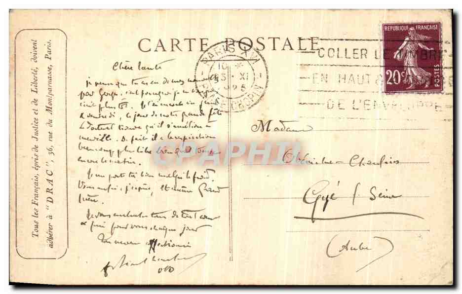 CPA Darc a l Arc de Triomphe 14 juin 1925 L arrivee a la tombe du solda tinconnu  — Rückseite