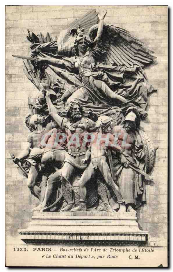 CPA Paris Bas Reliefs de l Arc de Triomphe de l Etoile le Chant du Depart par Rude
