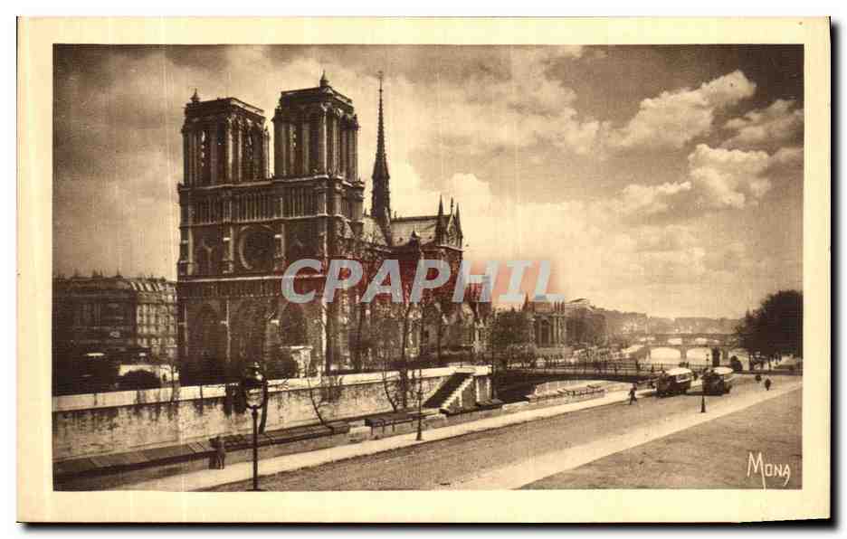 CPA Les Petits Tableaux De Paris Notre Dame et la Seine Vue Prise du Qual St Michel