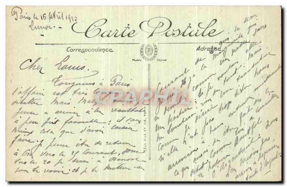 CPA Paris Le Musee du Luxembourg La Salle des Statues — Rückseite